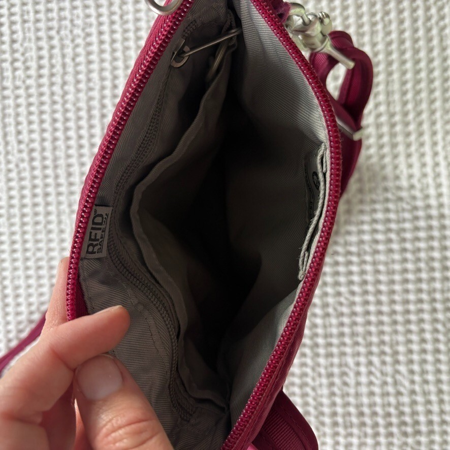Pacsafe Citysafe Cs-series Crossbody Bag burgandy Exomesh RFID Anti Theft Zip