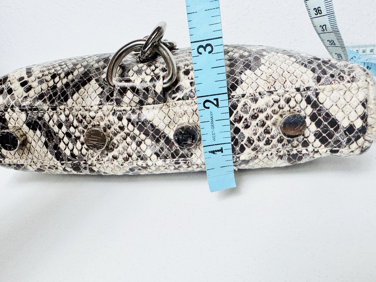 Rebecca Minkoff Mini Mac Snake Print Leather Chain Strap Shoulder Crossbody Bag