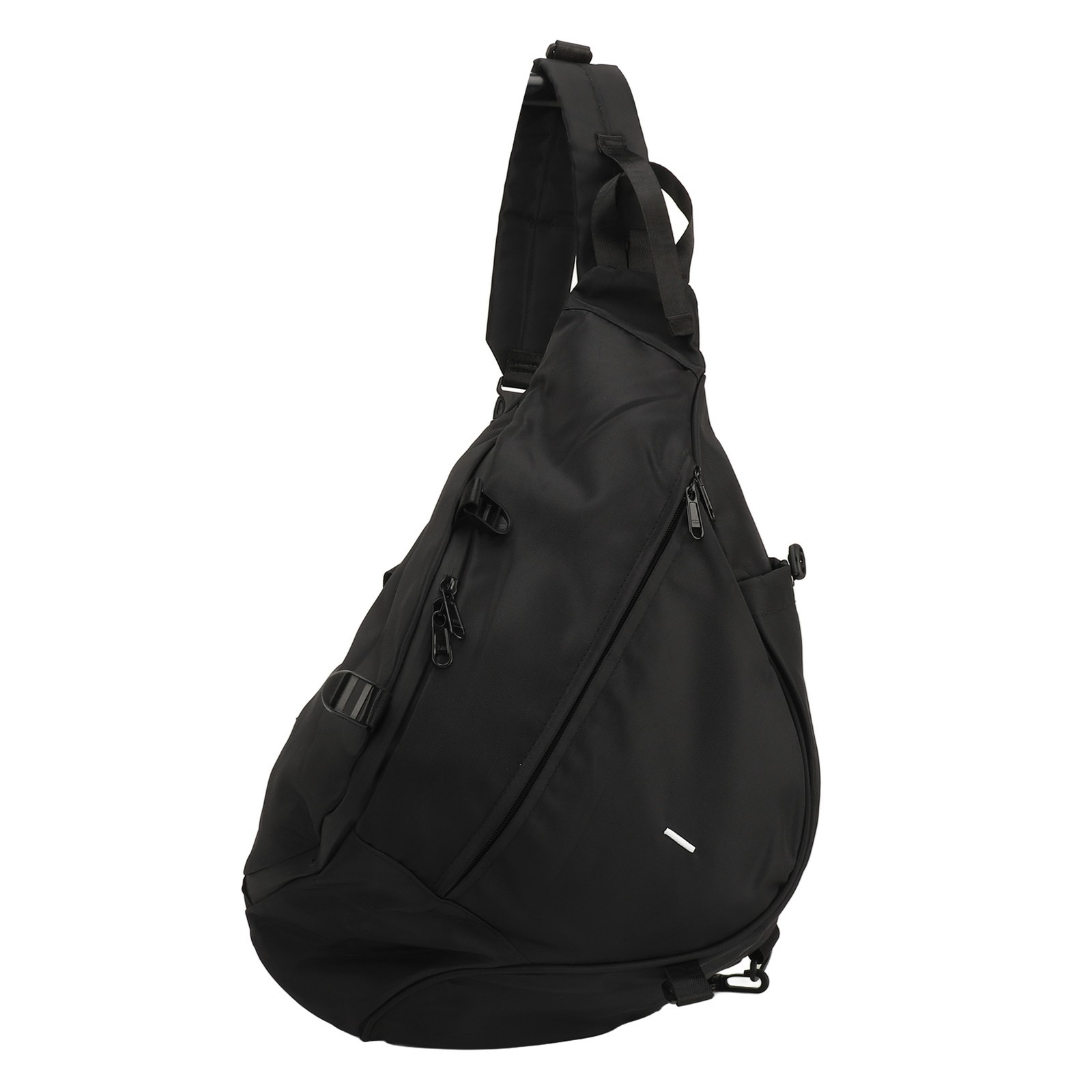 Large Black Sling Bag Waterproof Sling Backpack Oxford Fabric Outdoor Sports