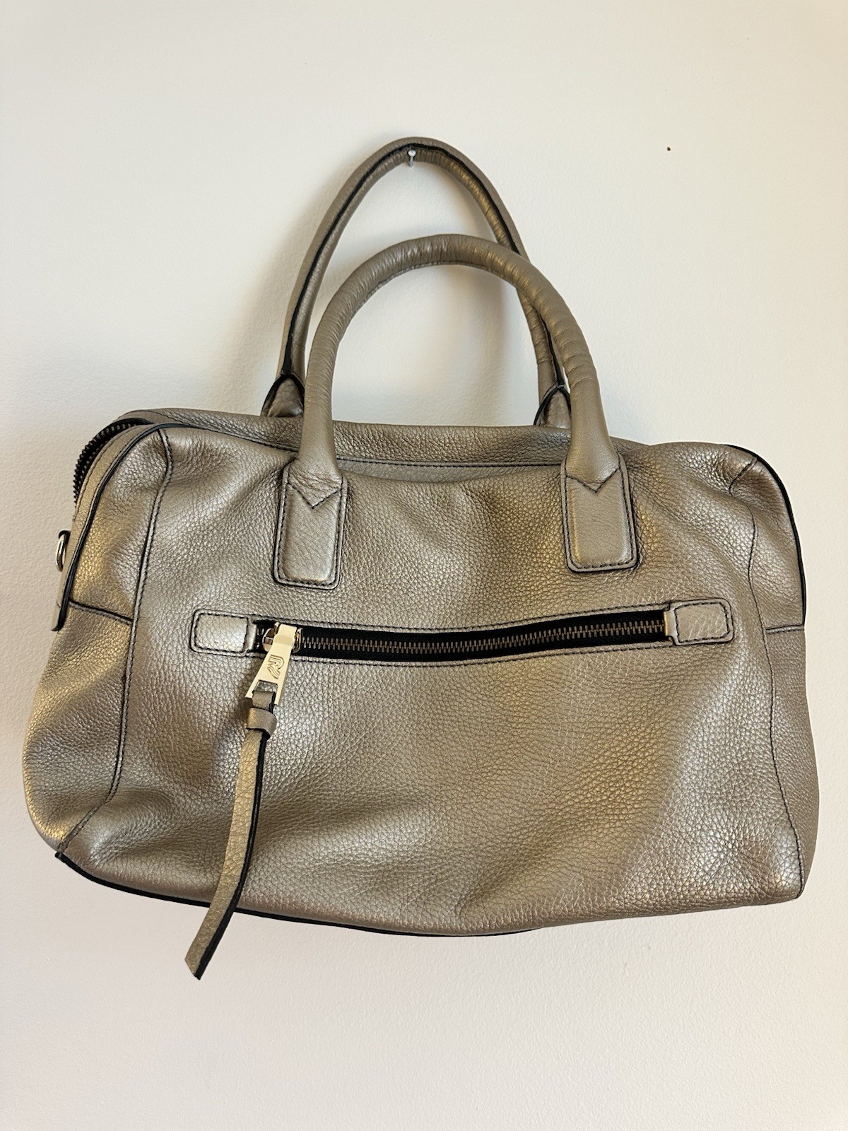Robert Pietri Leather Satchel Made in Spain Taupe Handbag Work Bag