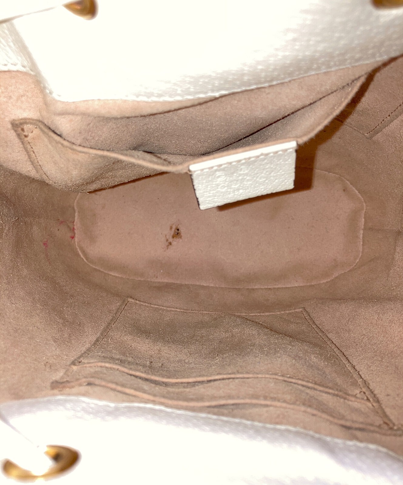 Gucci Small Bucket Shoulder Bag 719884 Ivory G Stamp #TFB3563