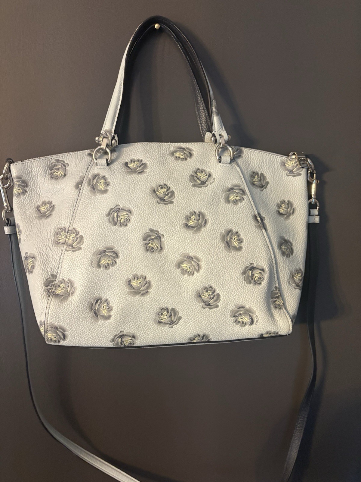 Coach Prairie Satchel-Top Handle Bag Zip w/ Detachable Crossbody Strap. Blue