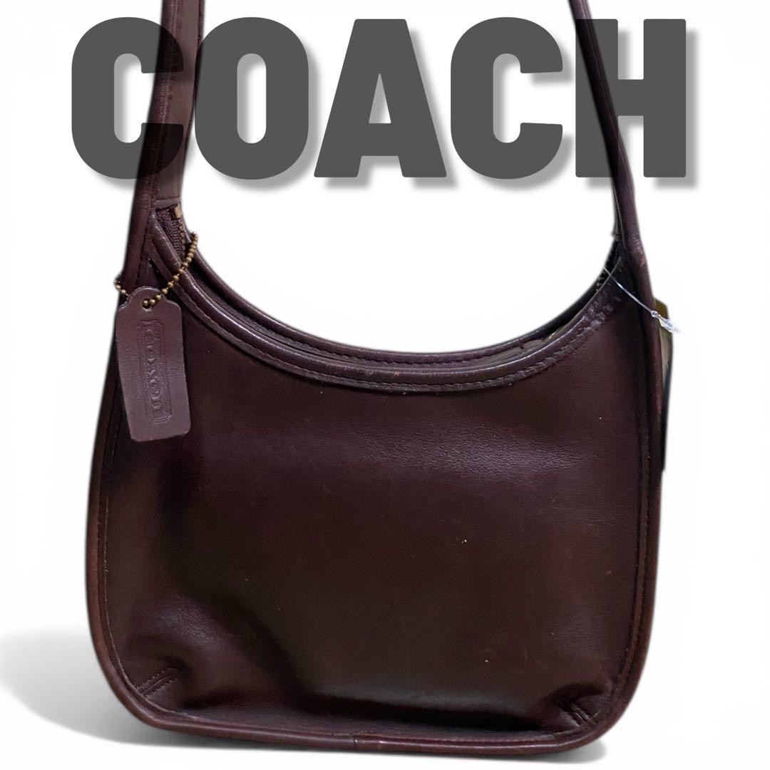Vintage Old Coach 9020 Brown Leather Ergo Bag Womens Handbag VTG Made in USA