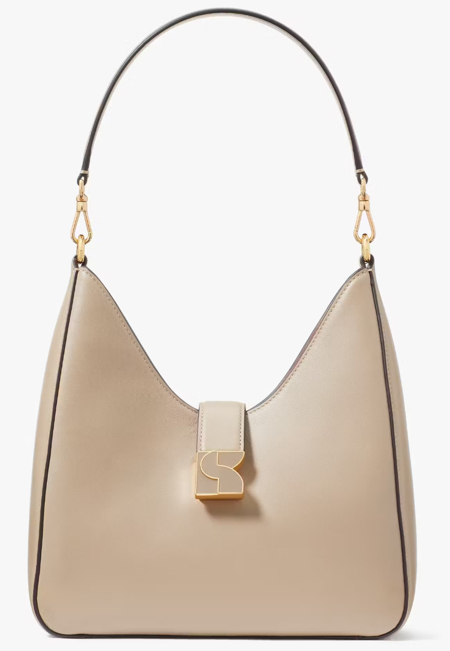 NWB Kate Spade Dakota Hobo Beige Leather KG498 Shoulder Purse $398 Gift Bag F