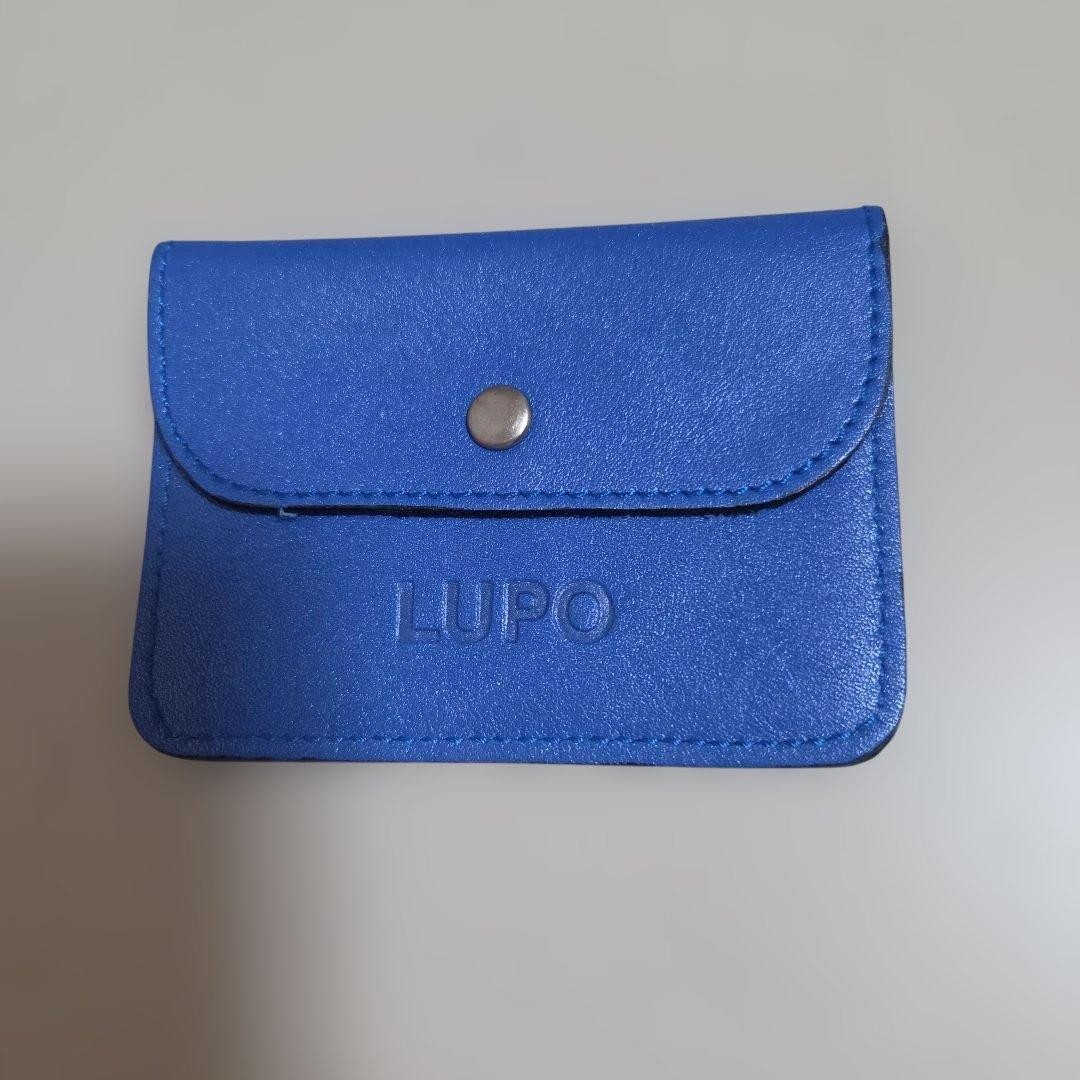 LUPO Barcelona Pleated Handbag Tote Bag Leather Blue Used #3253