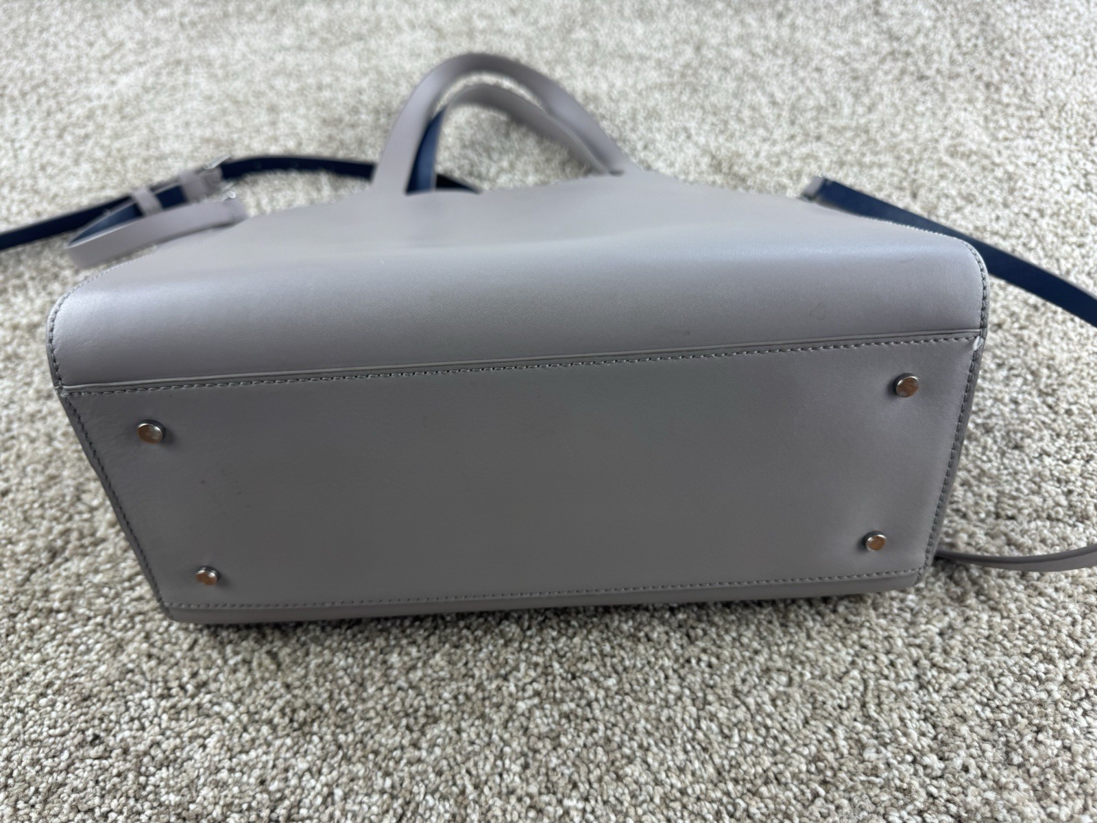 Kate Spade Purse Gray Magnolia Mina Tote Scalloped