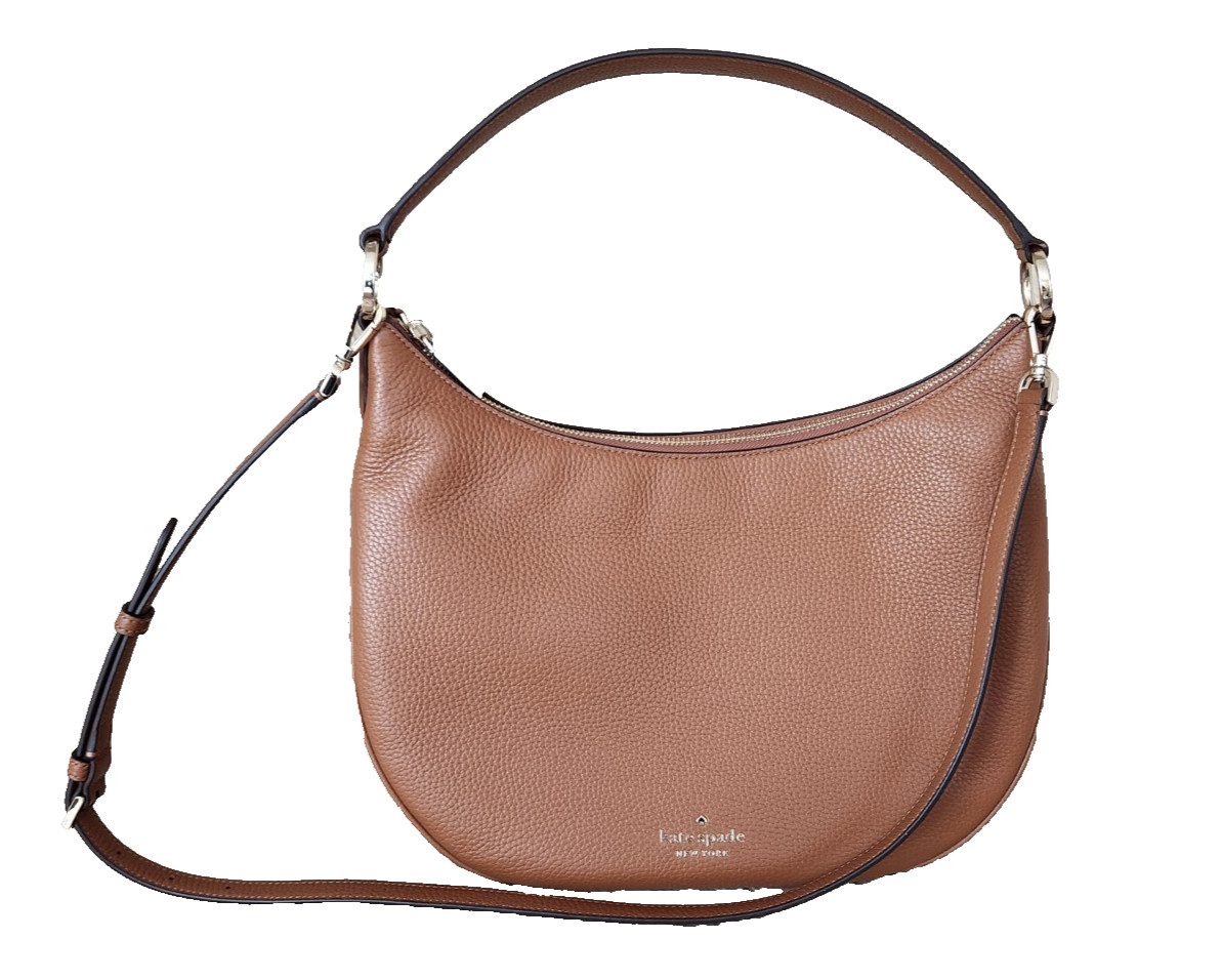 Kate Spade Weston Brown Leather Large Shoulder Bag K8453 Gingerbread $399 Retail