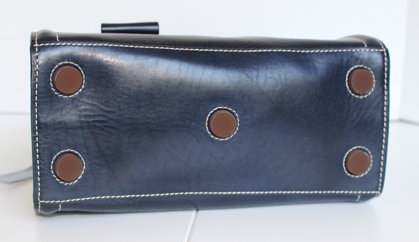 NWT Dooney and Bourke Navy Florentine Toscana Handheld Tote