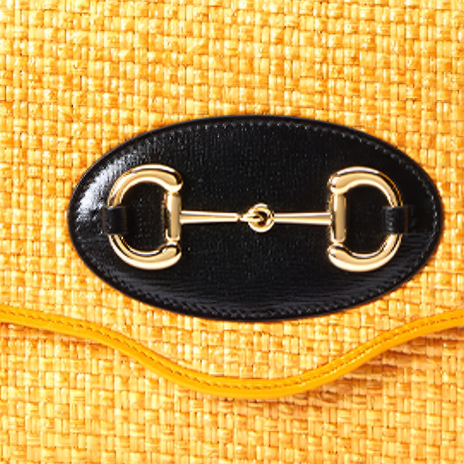 GUCCI Shoulder Bags Leather Yellow Women 10.2 x 1.2 x 6.3 in