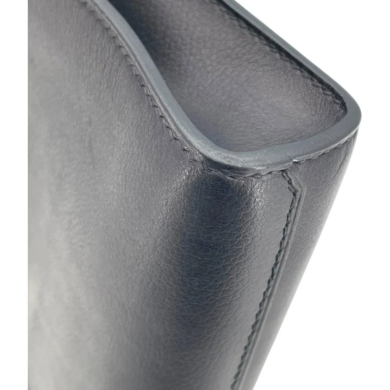 HERMES Sack Adpepesh29 Black Evercolor Leather Shoulder Bag Z Stamp #OKB835