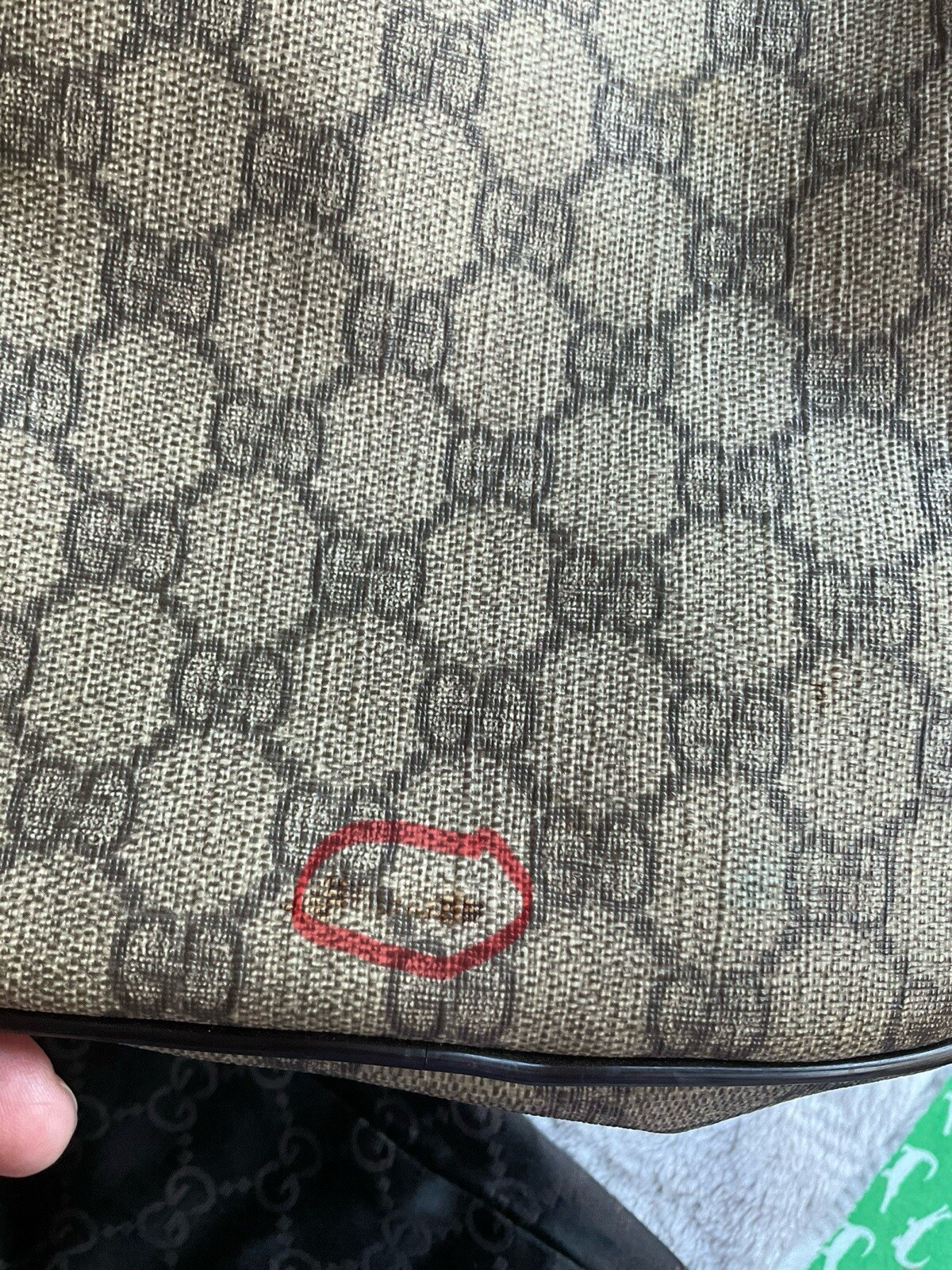 Gucci Joy Boston Bag Coated Canvas Brown Authentic