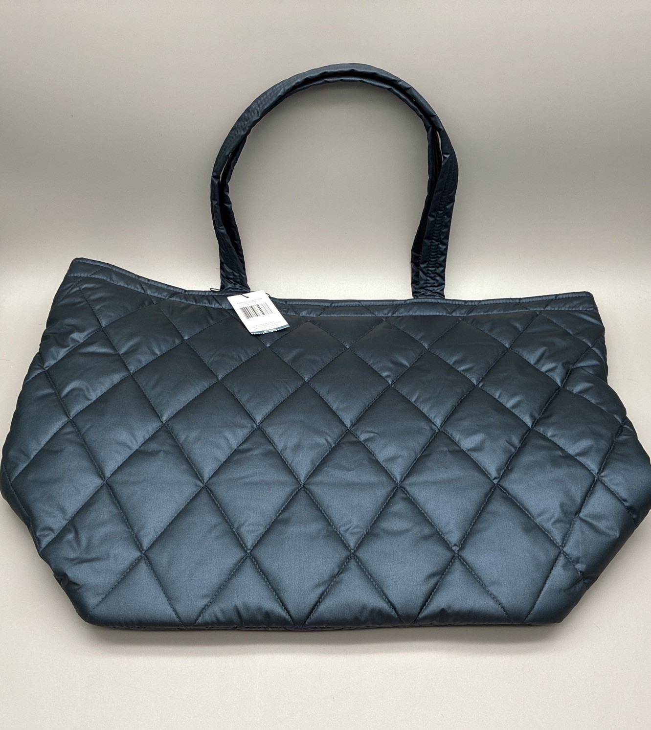 Vera Bradley Peacock Navy Blue Ultralight East West Tote Bag w/Deep Compartment