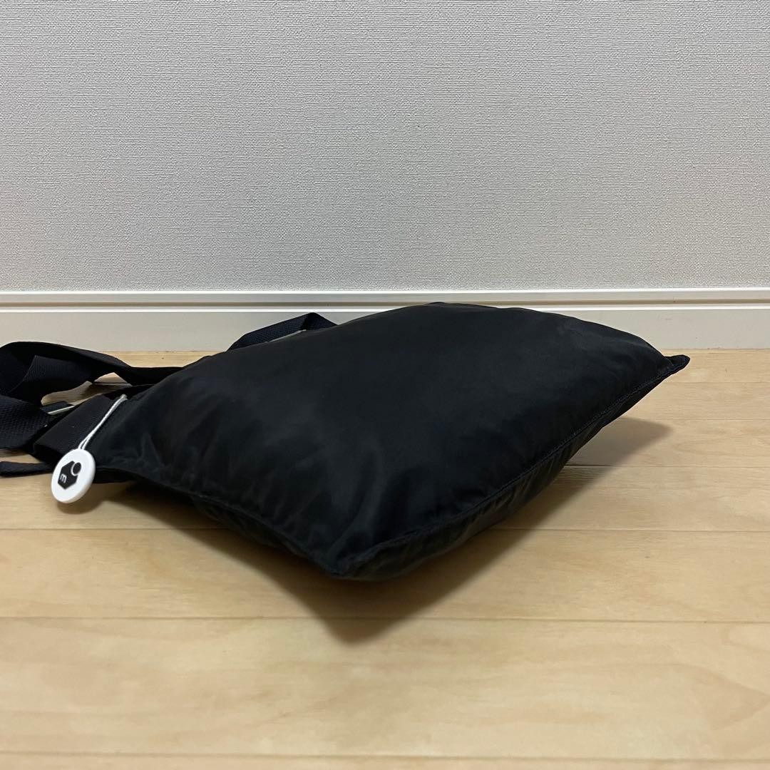 Authentic PRADA Nylon Shoulder Bag Black 28cm x 24cm Slight Used