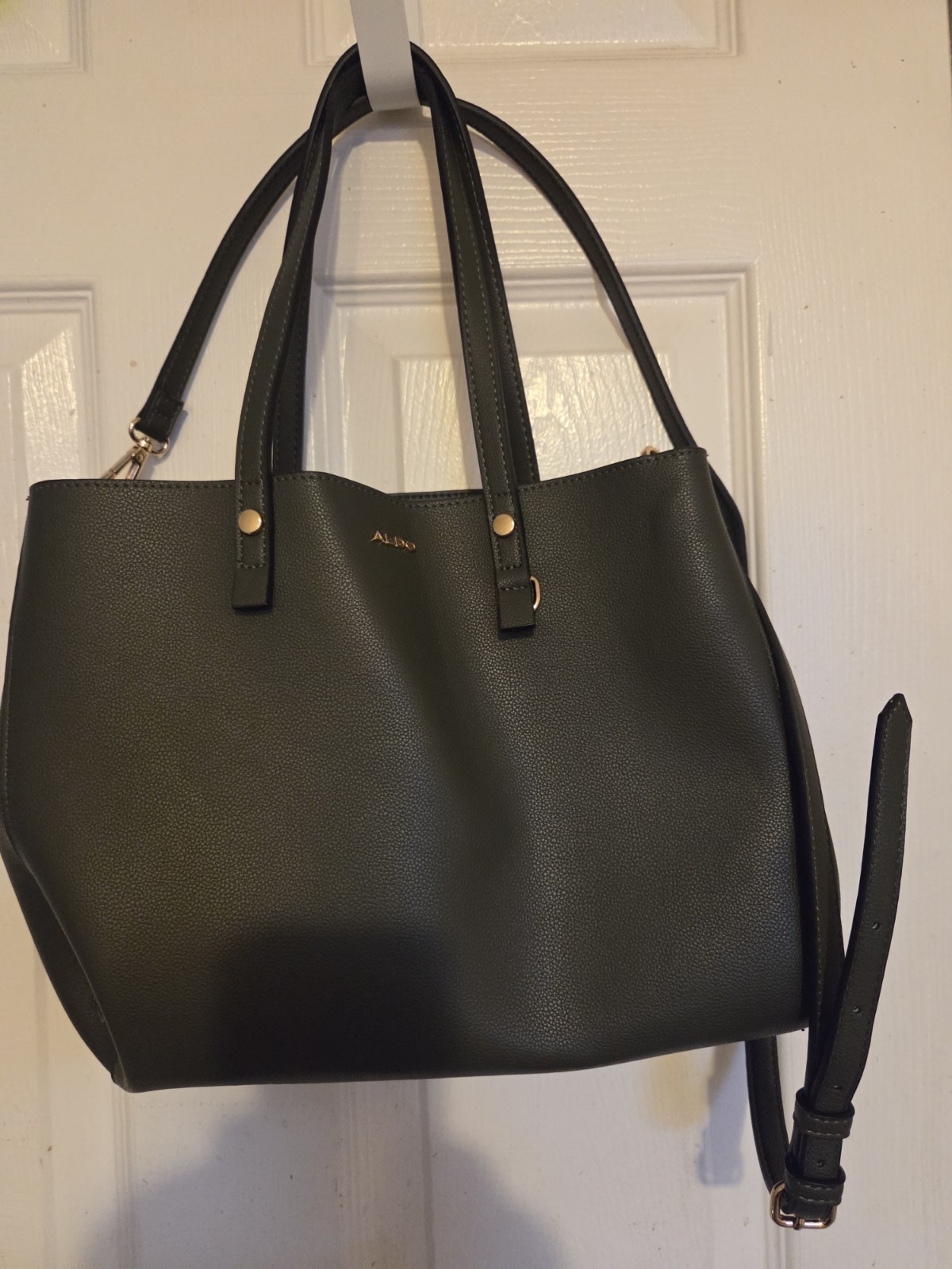ALDO Large Dark Green Crossbody / Tote W Detachable Adjustable Straps