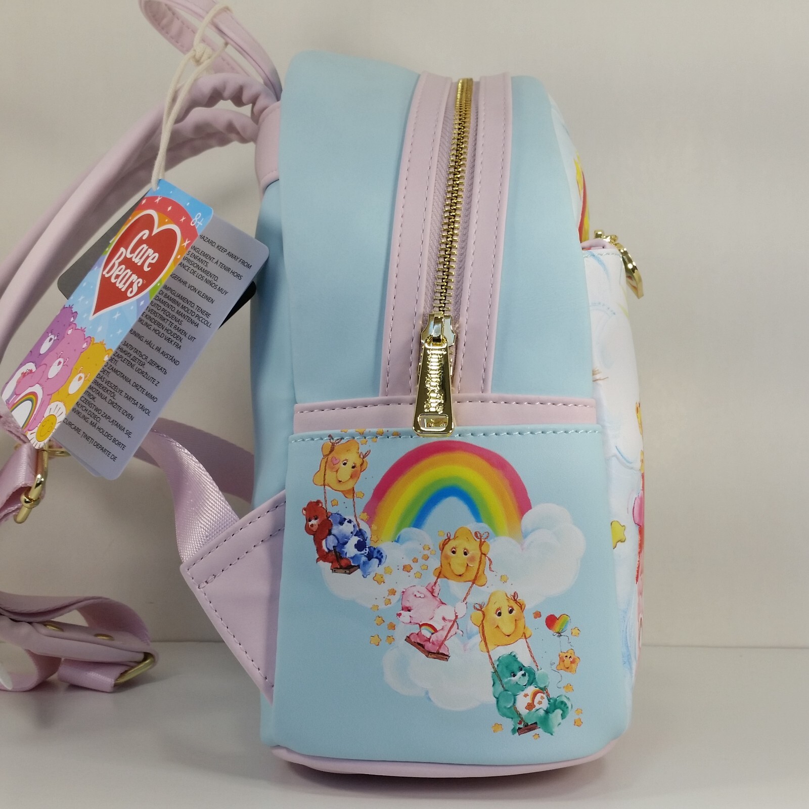 Loungefly Care Bears Cloud Party Group Glow In The Dark Mini Backpack Bag New