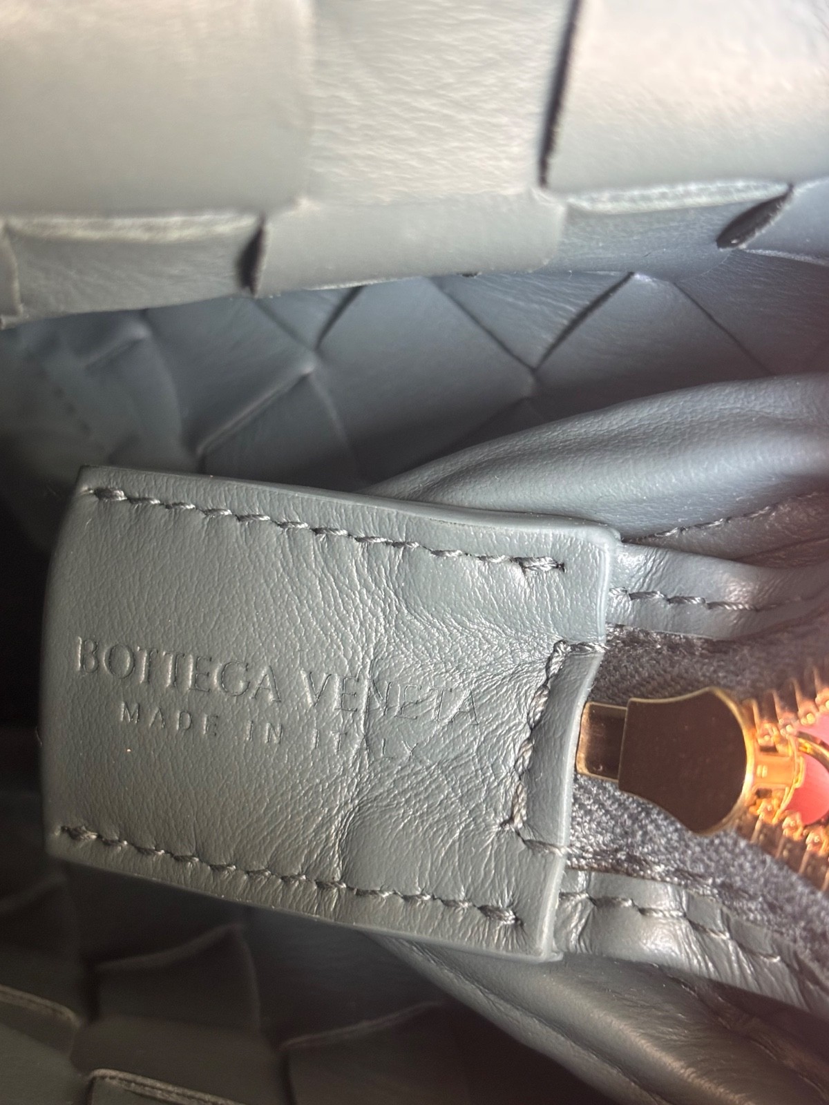 bottega veneta mini loop camera bag – bluish grey leather