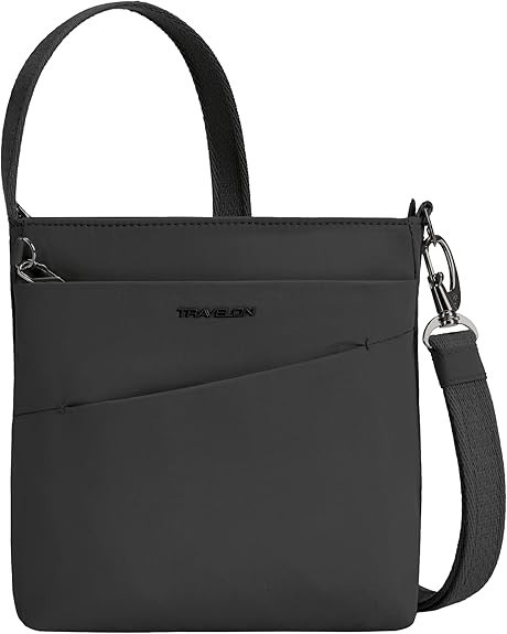 $150 NEW Travelon Anti-Theft Roam Small Crossbody Bag Black