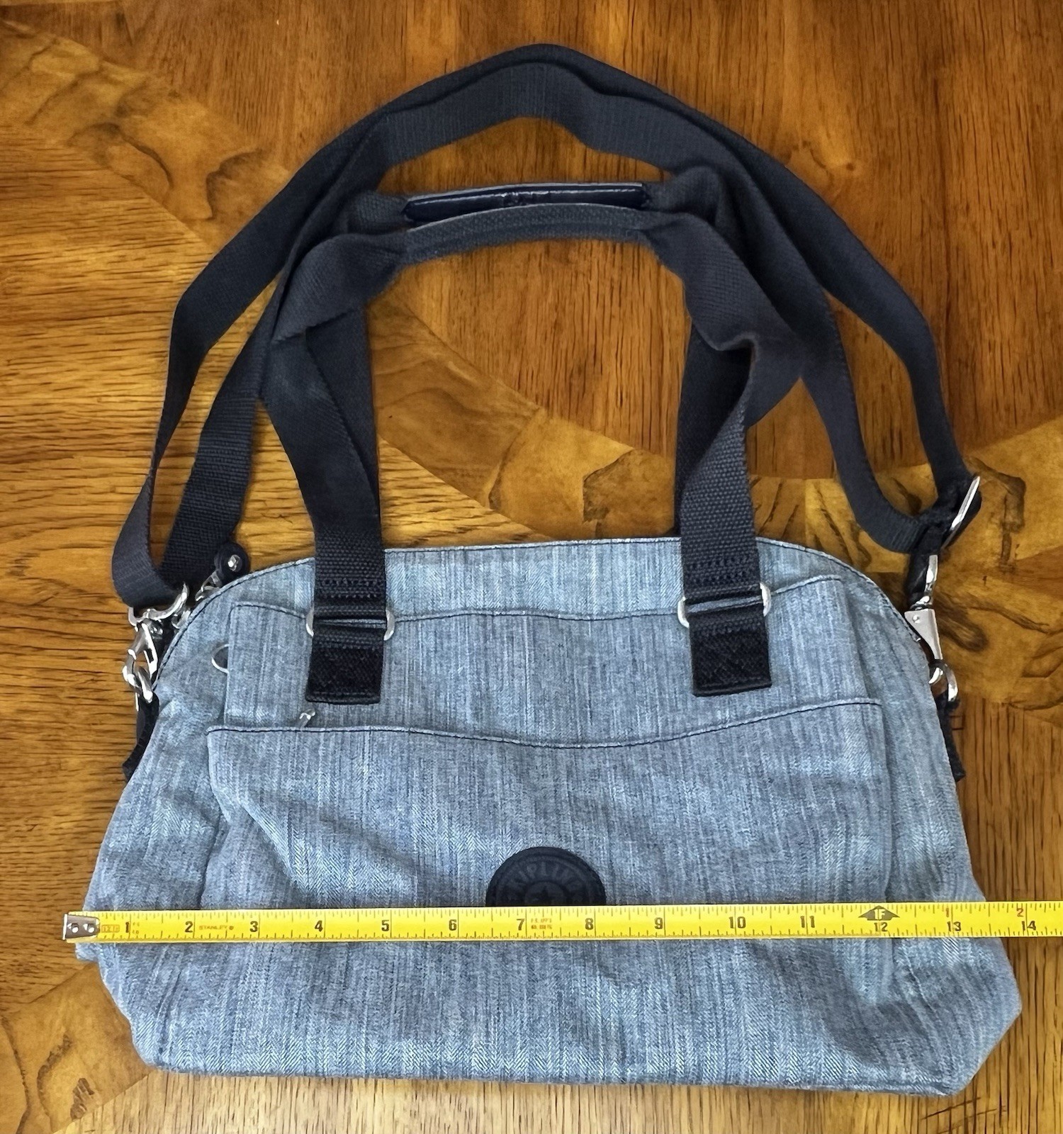 Kipling Felicity Indigo Chambray Double Handle Crossbody Organizer Bag Purse **