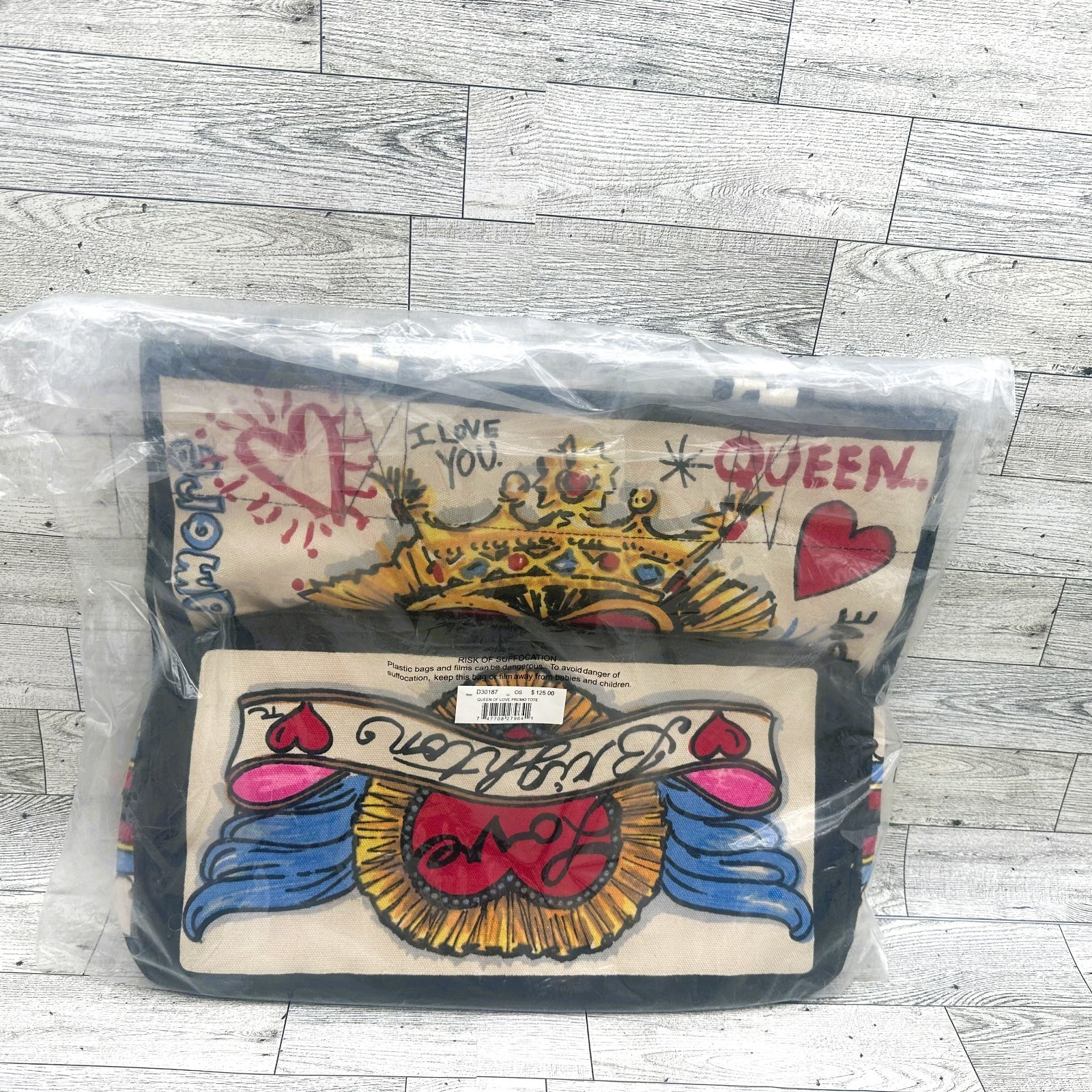 NWT Brighton Queen Of Love ❤️ Large Canvas Promo Tote Bag