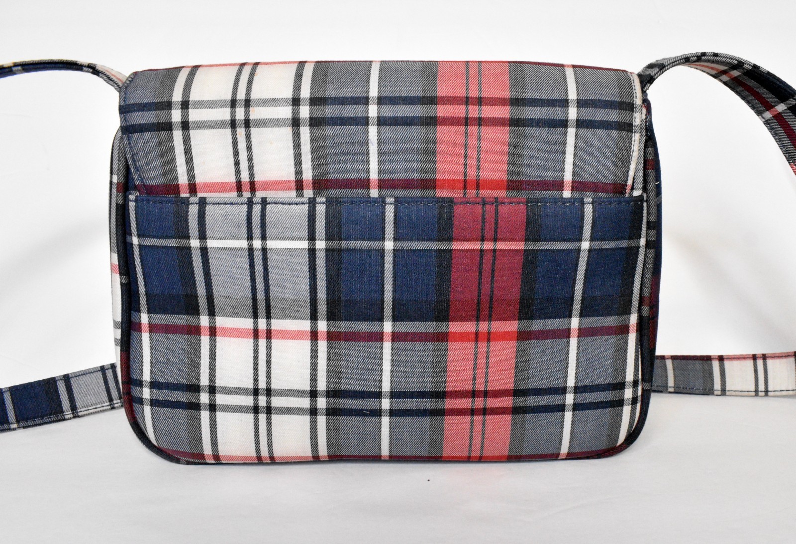 Tommy Hilfiger Logo Handbag Plaid Y2K Red White Blue Preppy Embroidered Purse