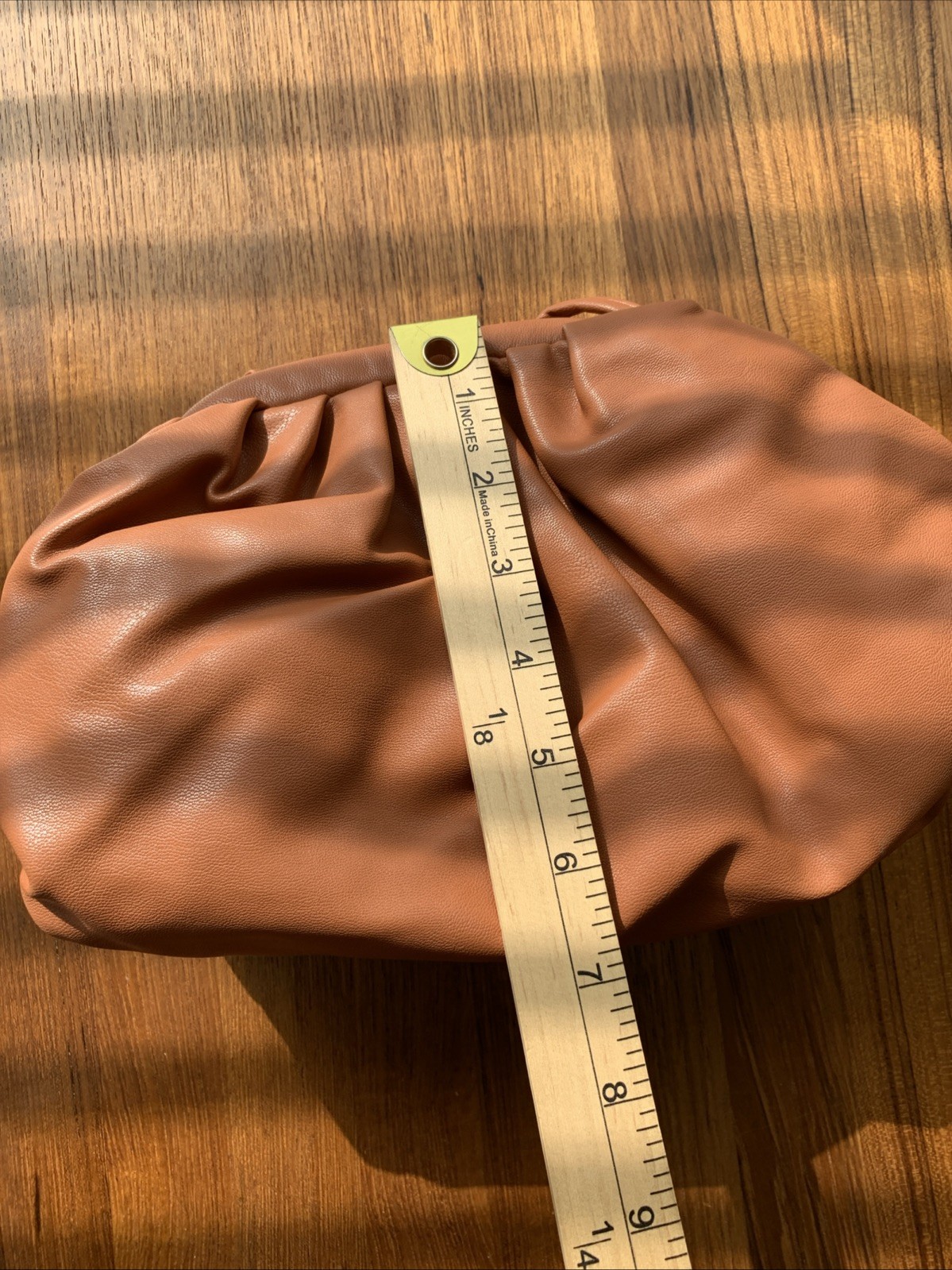 Slouchy Pullover Crossbody Soft Summer Magnetic Clutch in Warm Cognac
