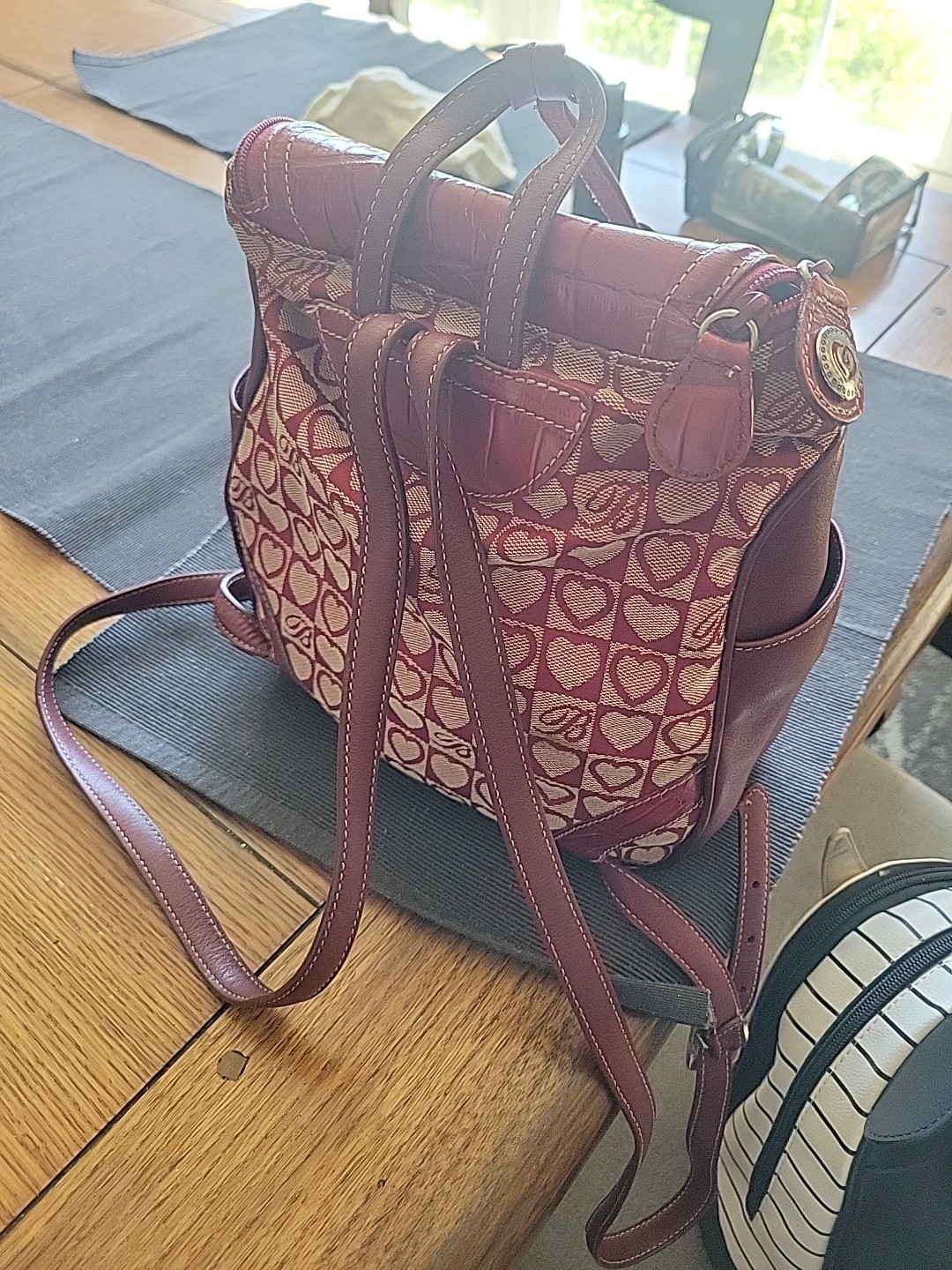 Brighton Julia Croc Heart Leather Backpack Mini