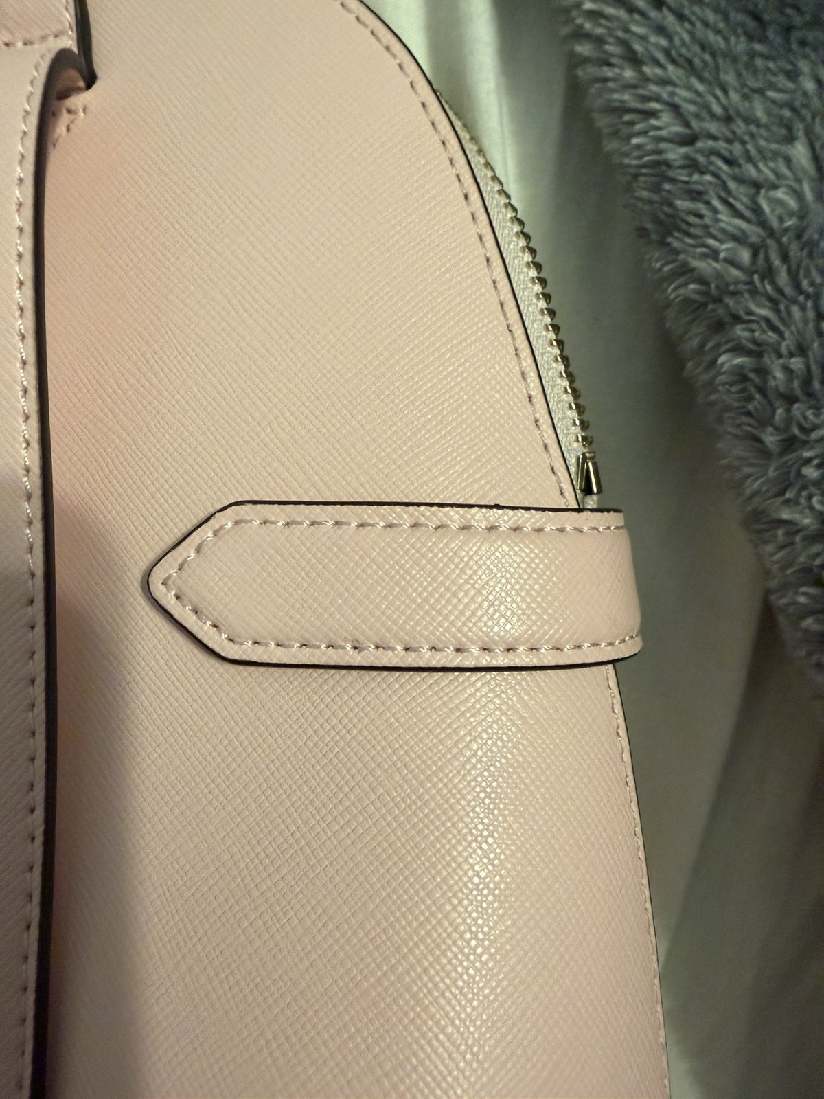 Kate Spade Beautiful Staci Saffiano Leather Dome Backpack Chalk Pink 12x11x4 “