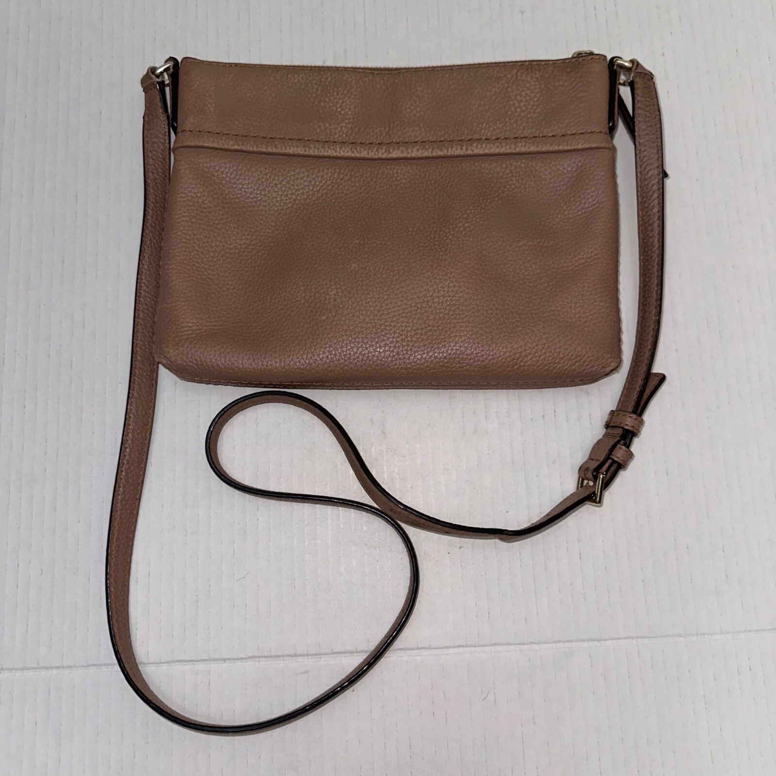 Kate Spade Jackson Street Gabriele Crossbody Bag Brown Leather Adjustable Strap