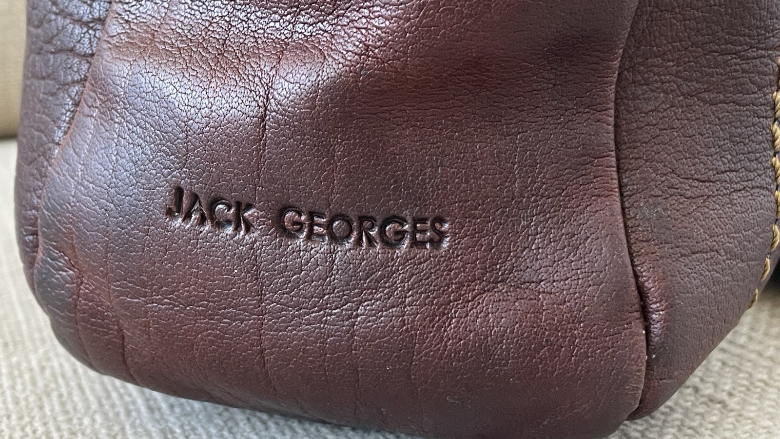 Jack Georges Crossbody Voyager Espresso Leather Purse Bag 10.25” X 8” X 3.25”