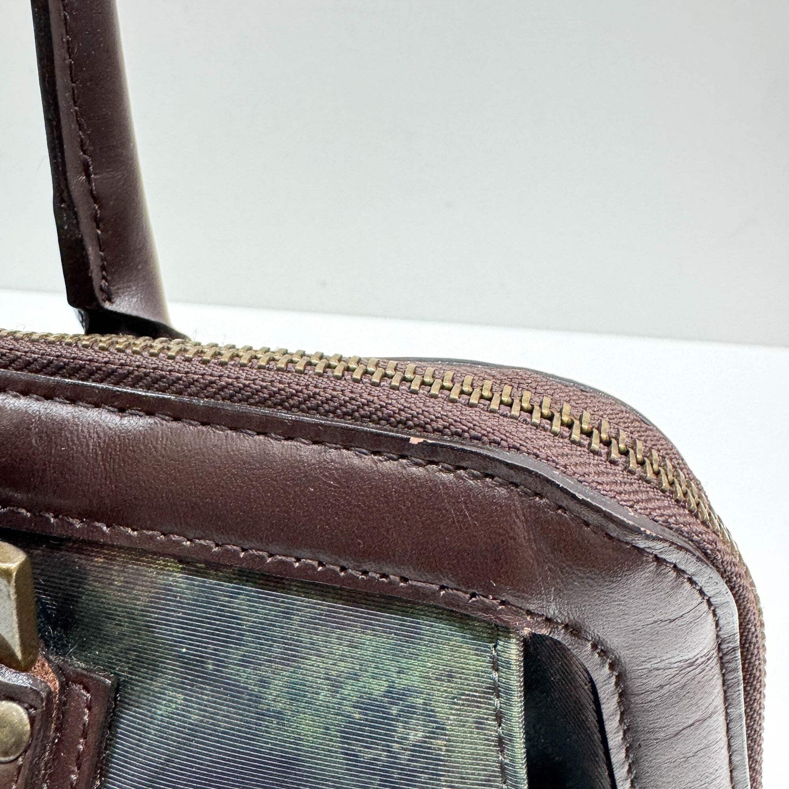 JEAN PAUL GAULTIER V Cyber Iridescent Green Vinyl Shoulder Bag