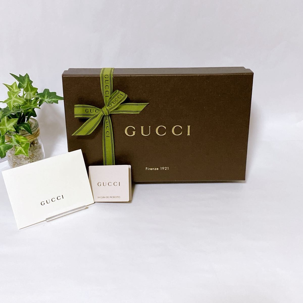 Gucci ‘GUCCI’ large long wallet empty box (4974) accessories brown GG embossed w