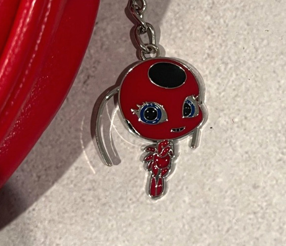 Hot Topic Miraculous Ladybug Round Crossbody Bag Metal Tikki Charm & Strap Purse