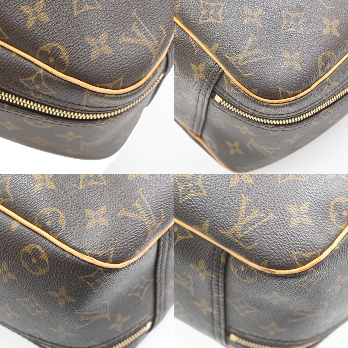 LOUIS VUITTON Excursion Shoes Hand Bag Monogram Leather Brown M41450 62PA236
