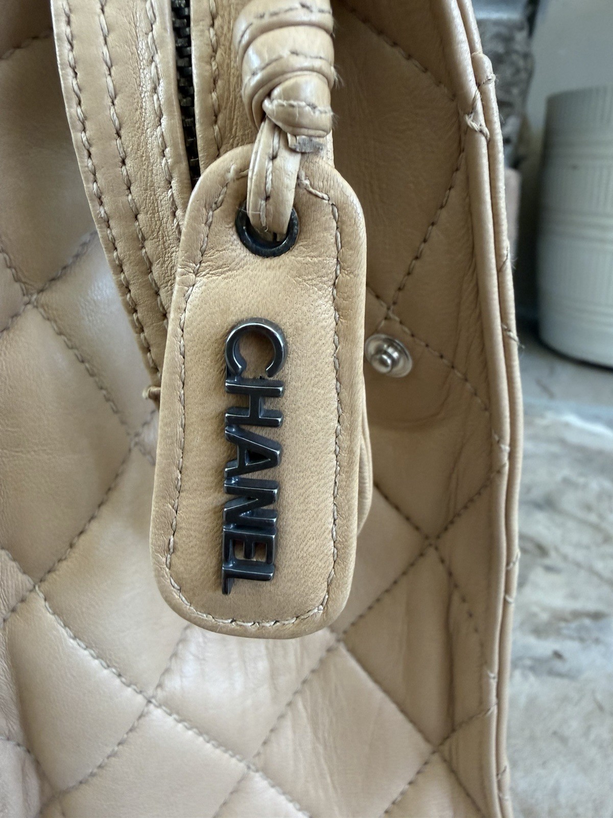 Chanel Vintage Matelasse Quilted Leather Shoulder Bag