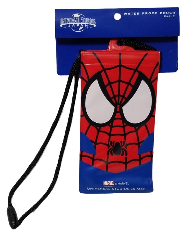 Universal Studios Japan Marvel Spider-Man 6.5in x 3.5in Waterproof Pouch – NWT