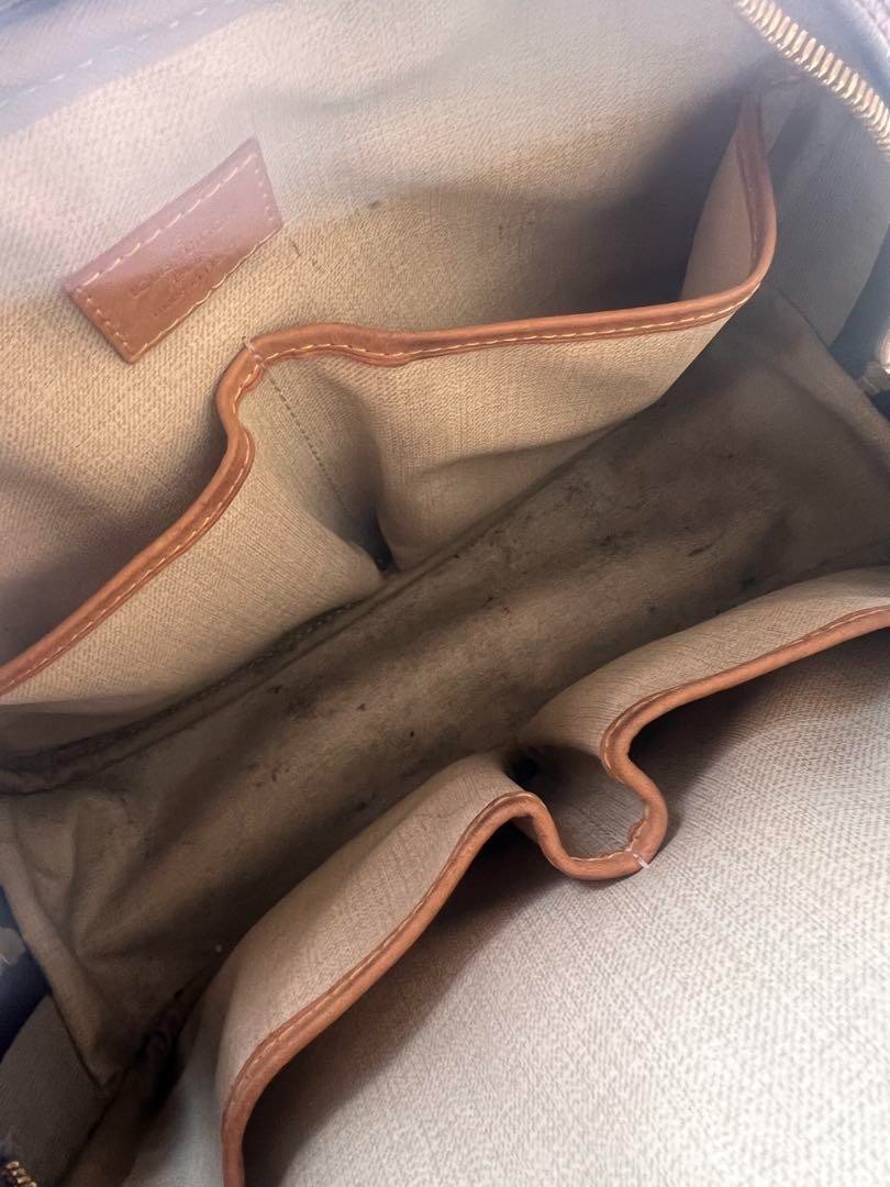 Authentic Louis Vuitton Monogram Trouville Handbag M42228 Brown PVC w/Dust Bag