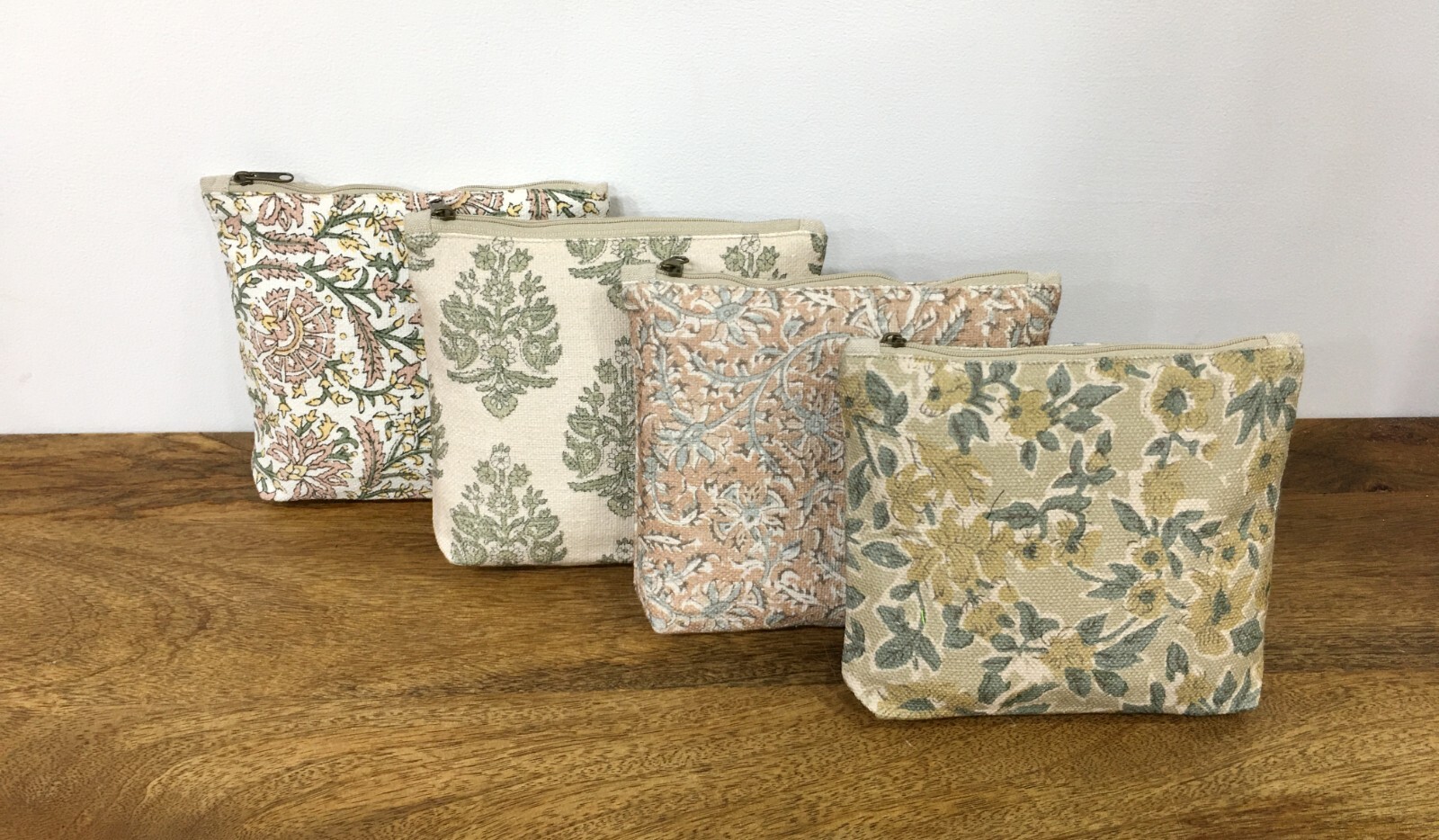 10 pc Wholesale Lot Cotton Bags Bulk Sale Zippered Dari POUCHES