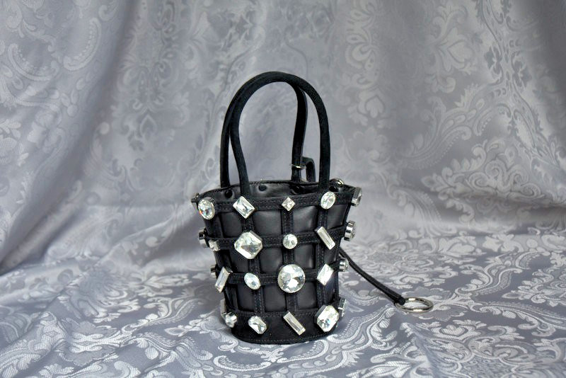 Alexander Wang Black Studded Runway Mini Bucket Bag (6 inch height)
