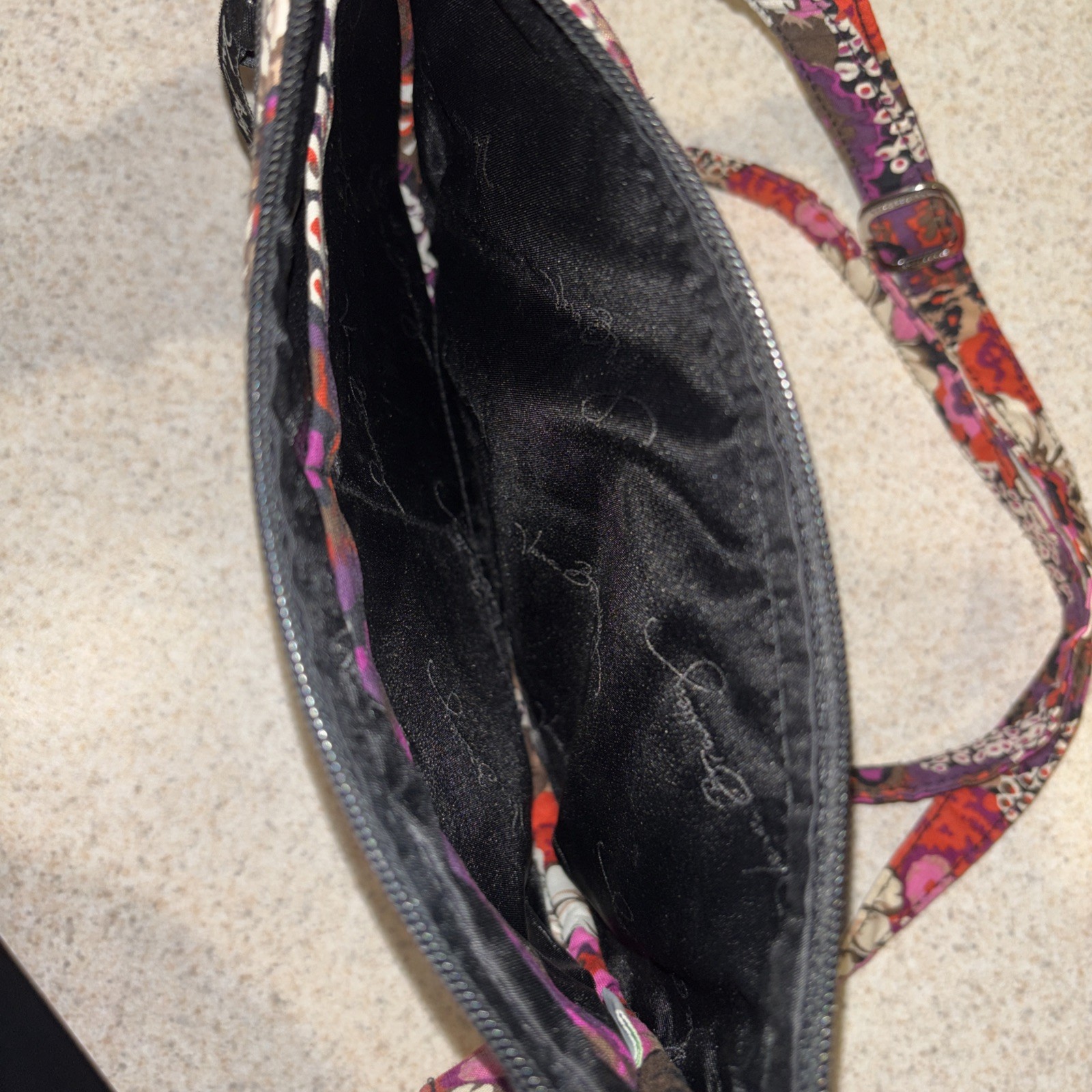 Vera Bradley Lizzy Crossbody NWOT Rosewood Quilted Cotton Purse Floral