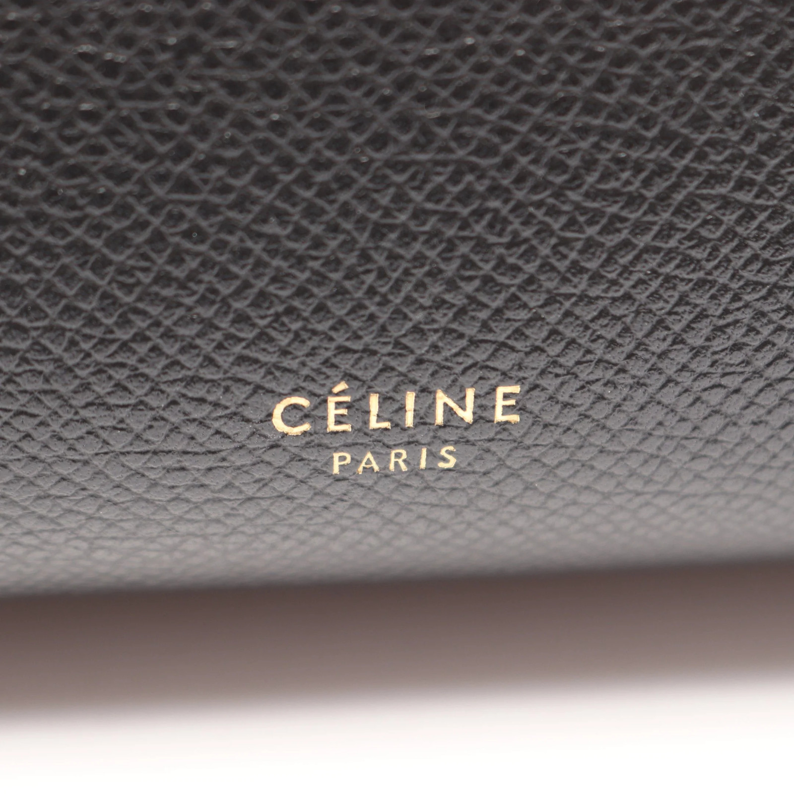 Celine BELT BAG NANO 2WAY Handbag Black Leather #RCB14080