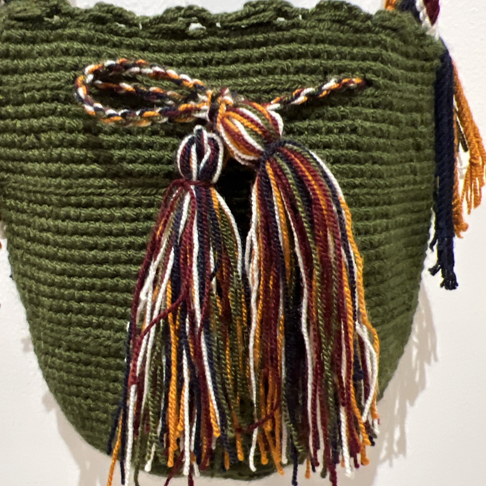 Handmade Wayuu Mochila Crossbody Bag Purse Crochet Boho Woven Yarn Artsy Artisan