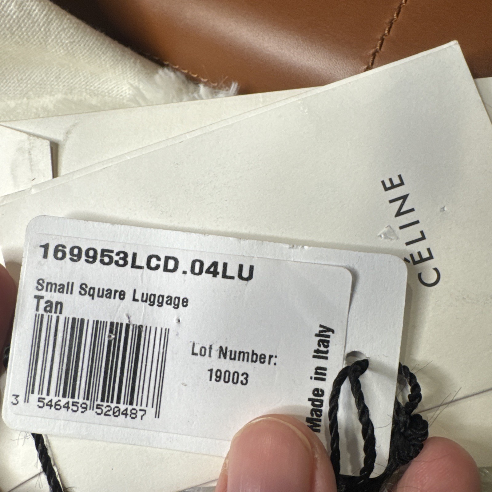Celine Small Square Luggage Phantom Tote in Brown Leather 169953LCD.04LU