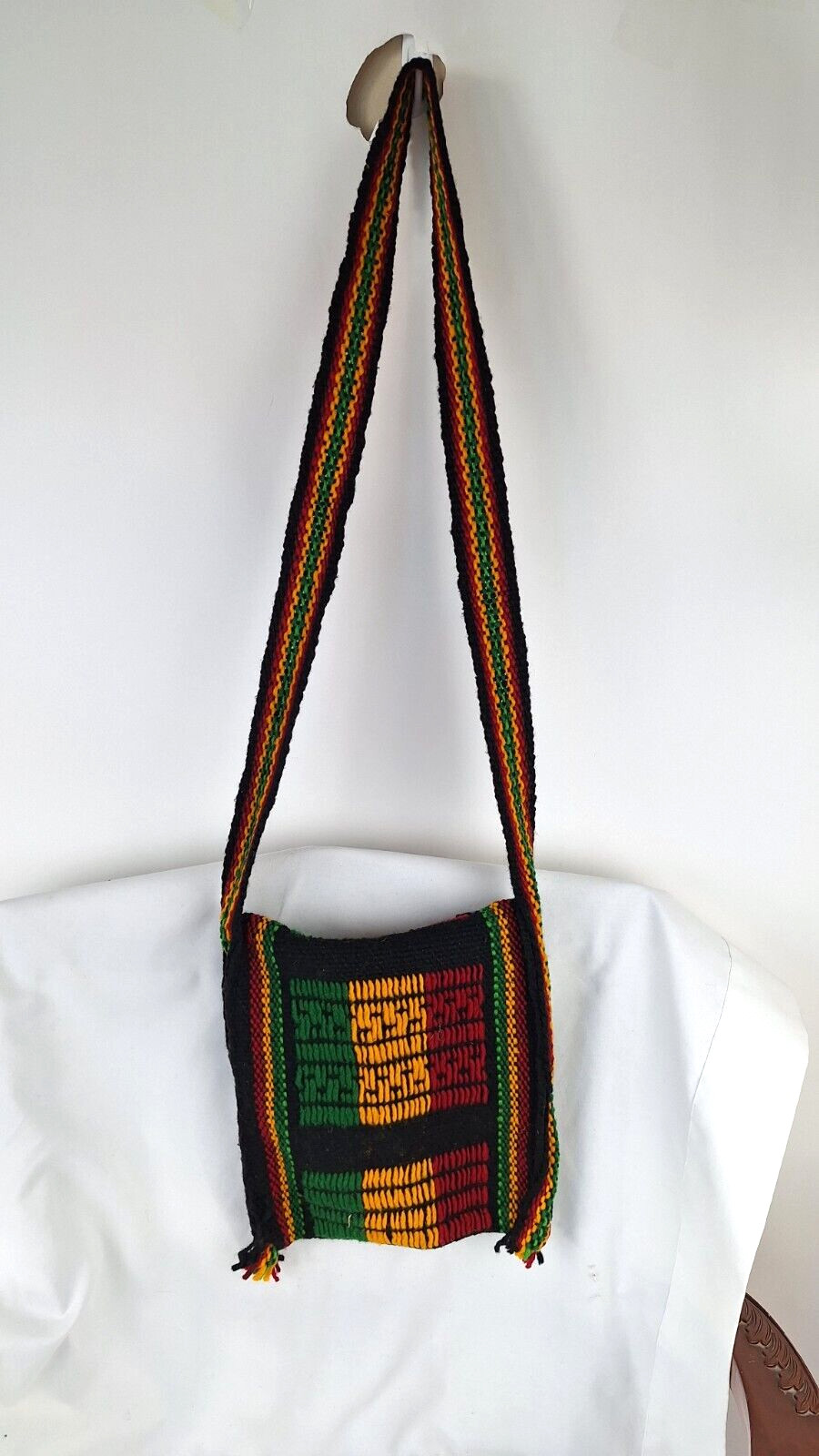 Woven Rasta Handbag Bold Jamaican Boho Color Design