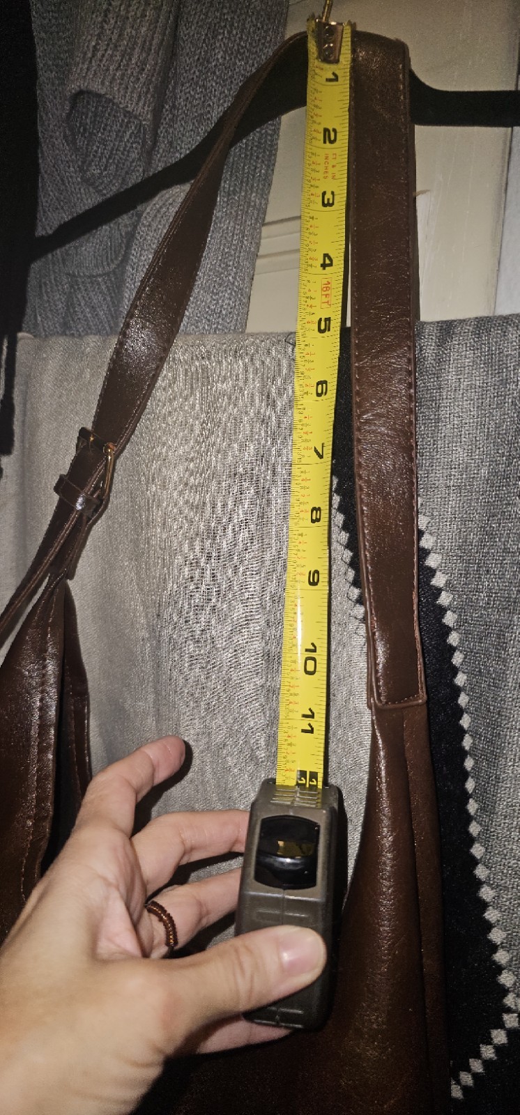 Women’s Brown Solid Shoulder Bag Snap Closure Lined Buckle Accent Gold Hardware