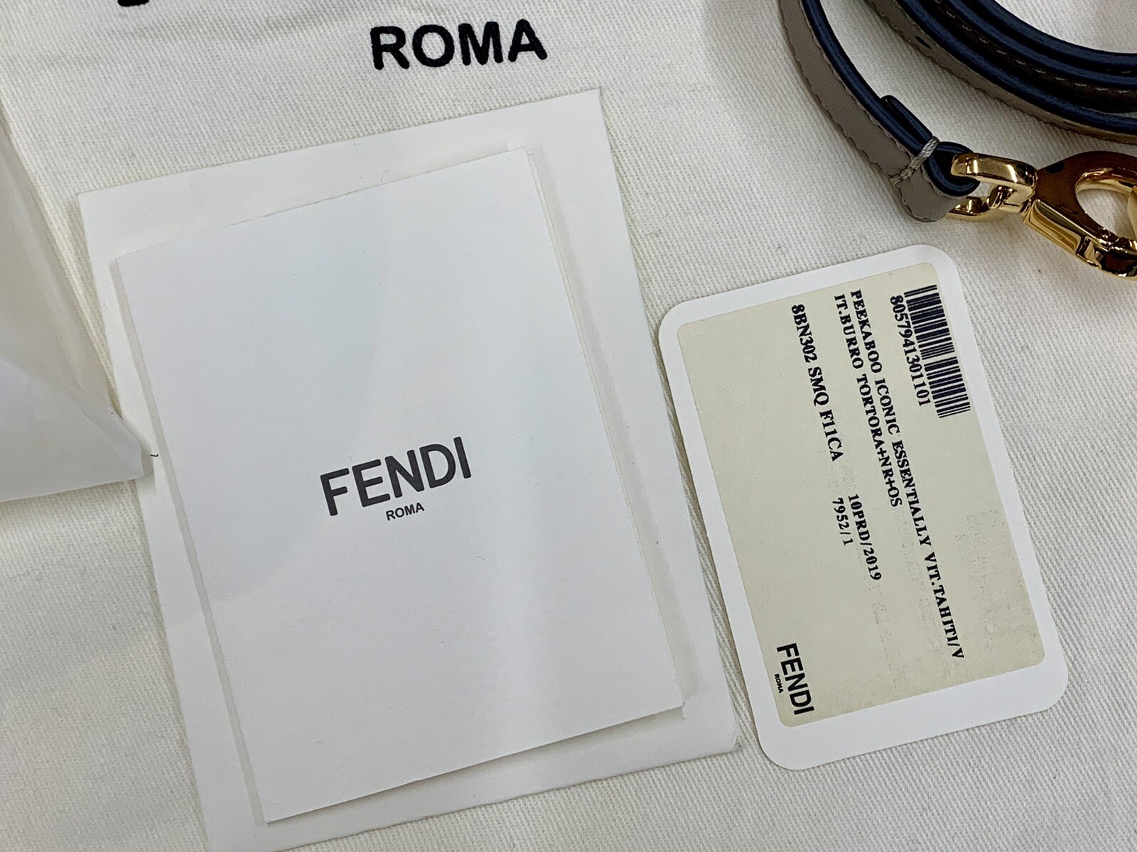 Auth FENDI Leather Peekaboo Iconic Essentially 2Way Bag Brown 8BN302 Used F/S