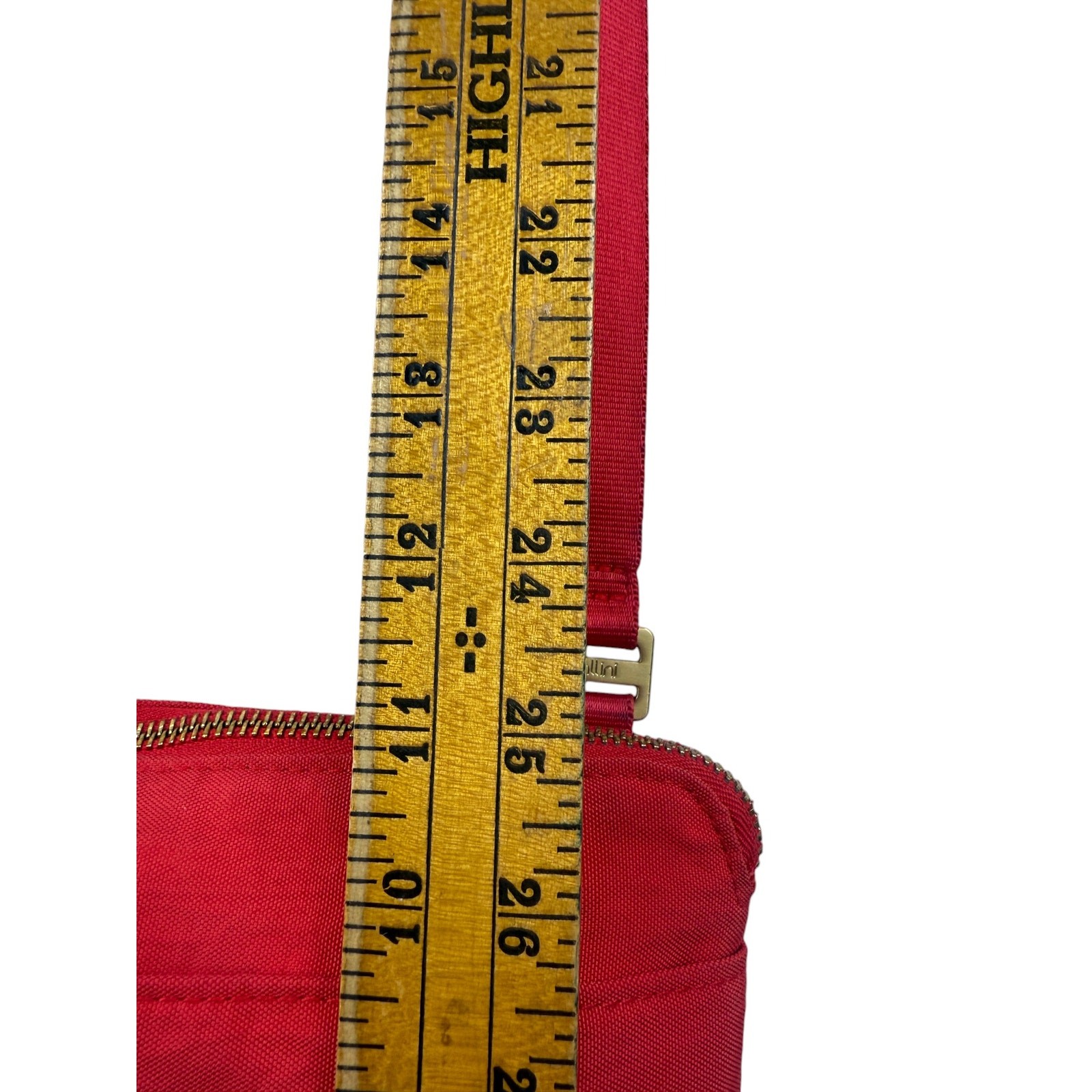 Baggallini Hanover Poppy Red Crossbody Purse Brushed Gold Hardware RFID Organize