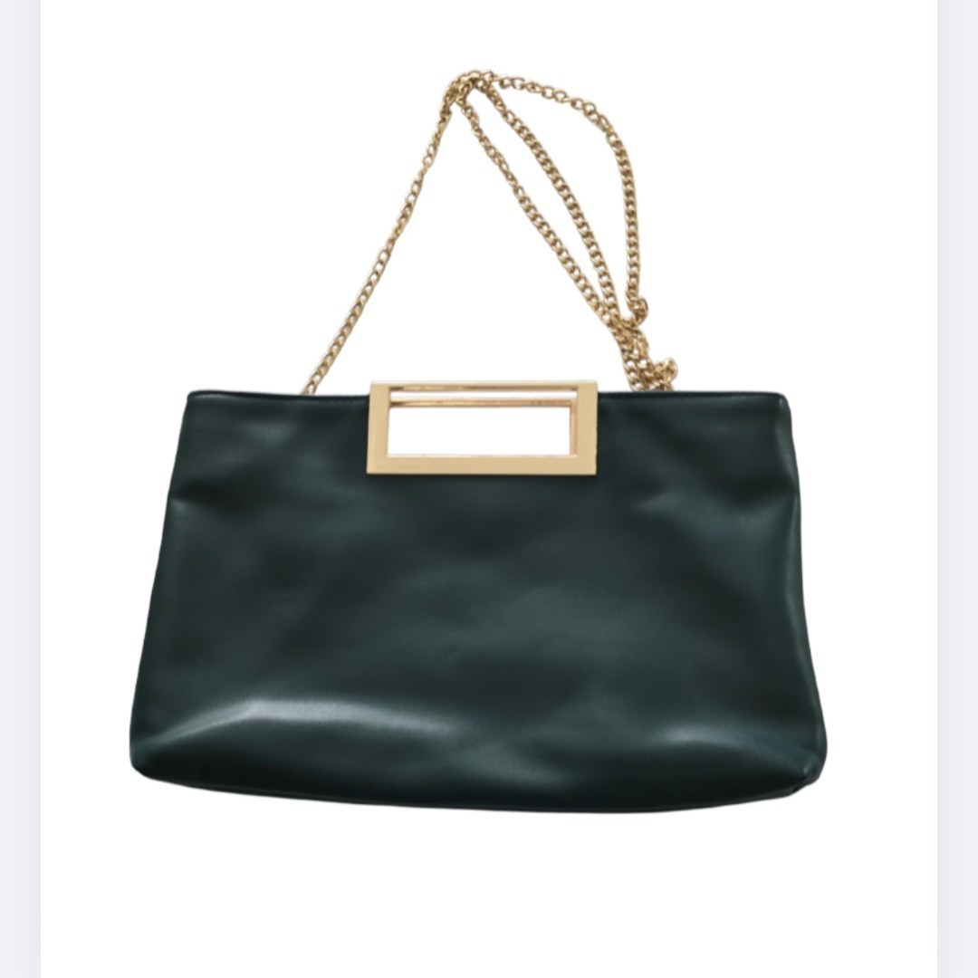 Charming Tailor Vegan Leather Handbag Stylish Convertible Clutch Purse Emerald