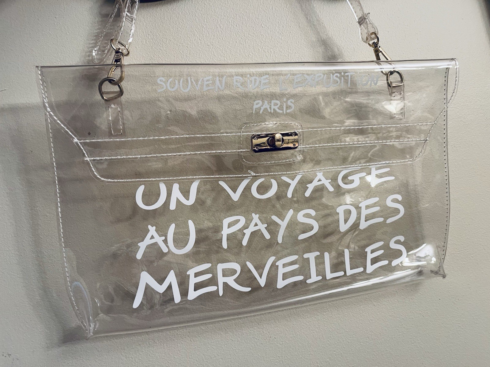 JELLY PURSE TRANSPARENT UN VOYAGE AU PAYS DES MERVEILLES CLUTCH CROSSBODY BAG
