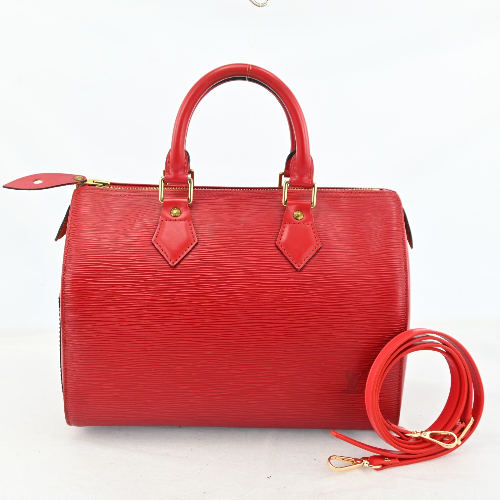 LOUIS VUITTON Epi Speedy 25 Hand Bag Red LV Auth R3856YT803