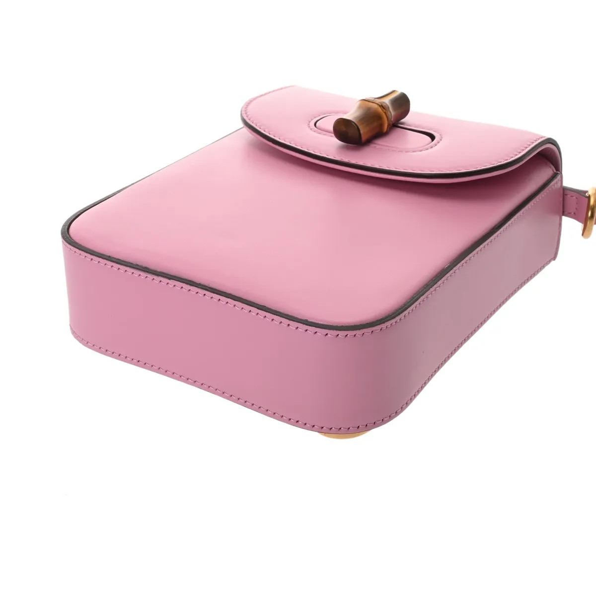 Gucci Bamboo 702106.521 Handbag Leather Pink #WB2945
